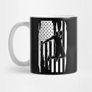 Basketball Player in American Flag Mug